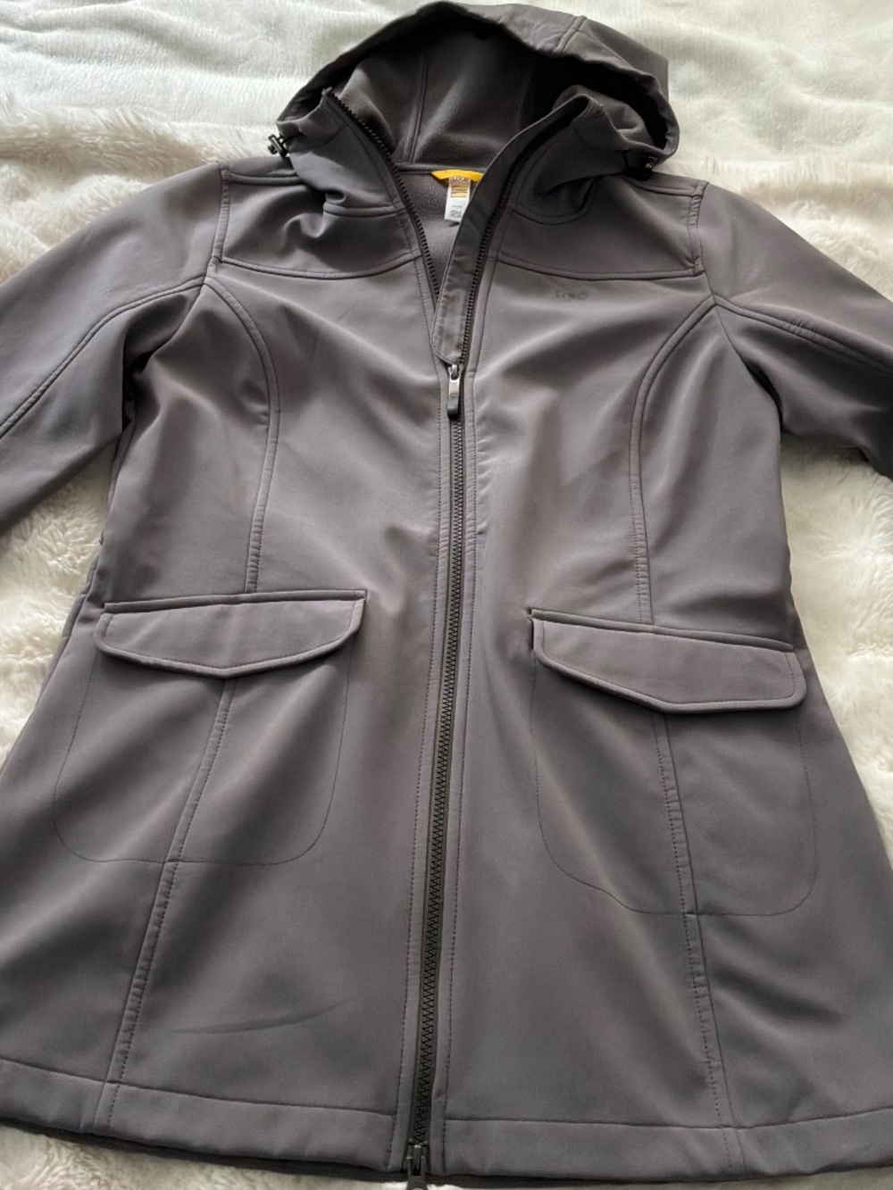 Lole Women’s Mid-Length Hooded Softshell Jacket - Grey / Size M